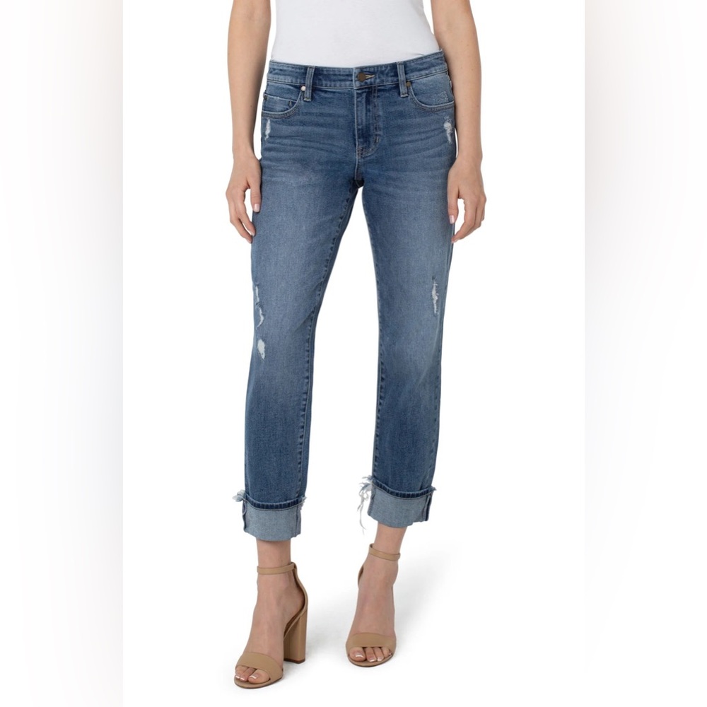 Liverpool Marley Girlfriend Cuffed Jeans size 6/28